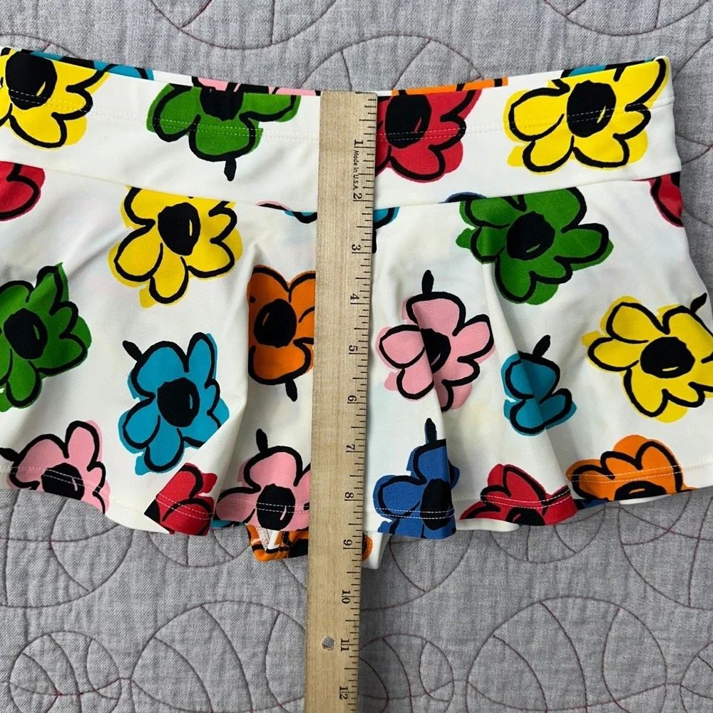 Hanna Andersson Swim Skirt White Floral Bold‎ Multi-Color / Girls 12